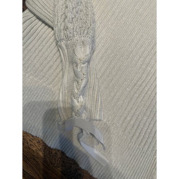 Sam Edelman Women's Fayette Lace-Up Tie-Cuff Sweater - Picture 8 of 8